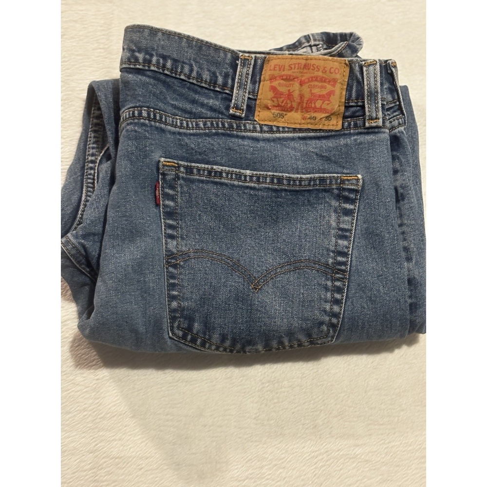 Levi's 505 Men's Jeans Sz 40x30 (actual 40x29) Classic Red Tab Straight Blue